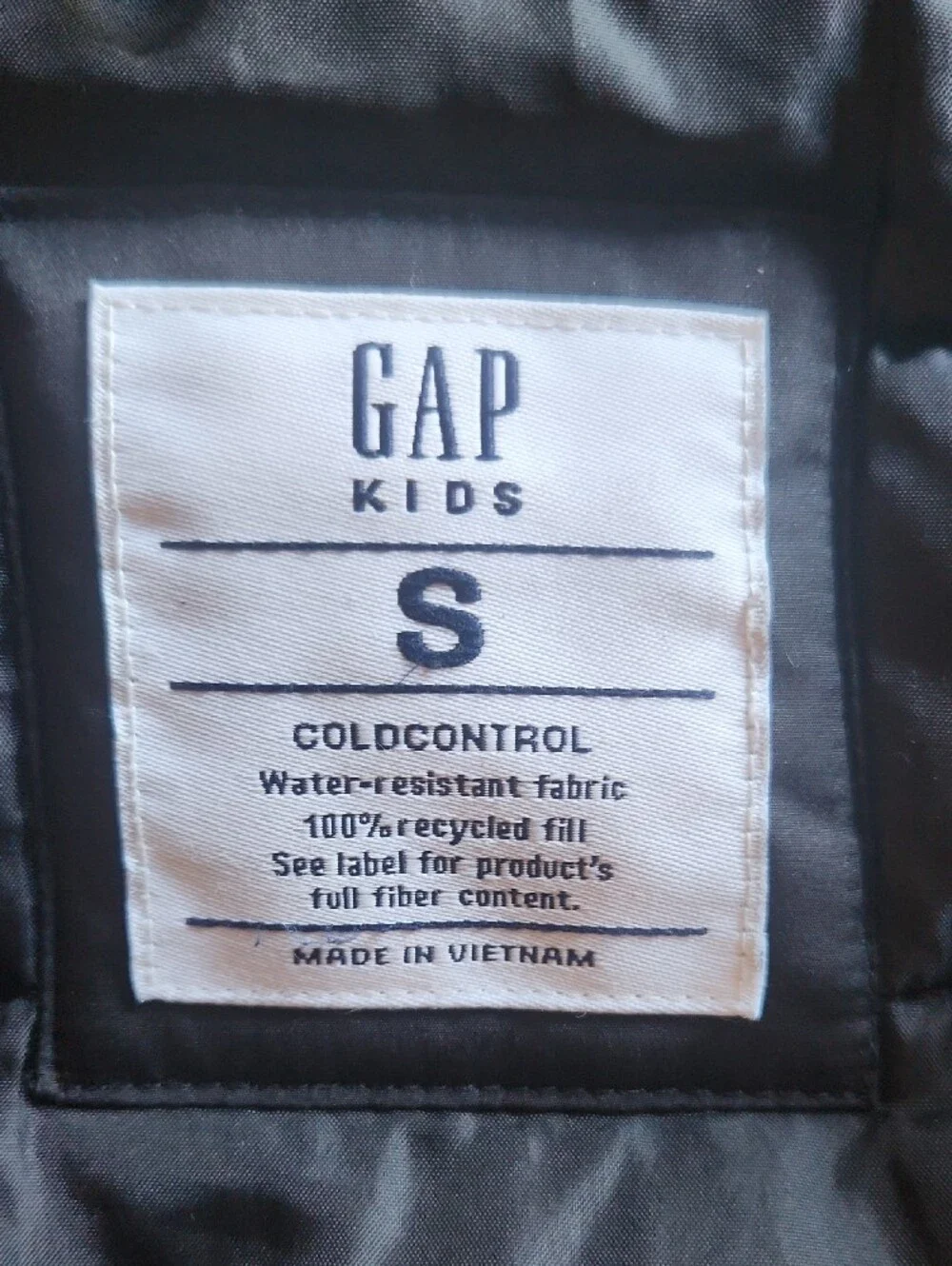GAP Kids Small Black Quilted Hooded Puffer Jacket